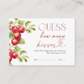 Appleのキスモダン数ブライダルシャワー エンクロージャーカード (正面)