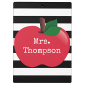 Appleのパーソナライズでストライプのなクリップボード クリップボード (裏面)