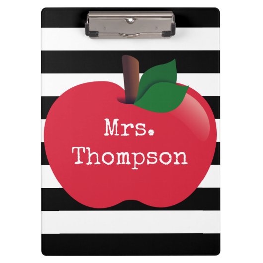 Appleのパーソナライズでストライプのなクリップボード クリップボード (正面)