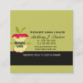 Appleのフィットネスのダイエットなコーチの栄養士 スクエア名刺 (正面)
