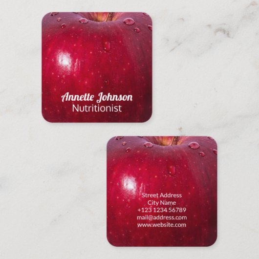 Appleのフェイクな一見 スクエア名刺 (正面/裏面)