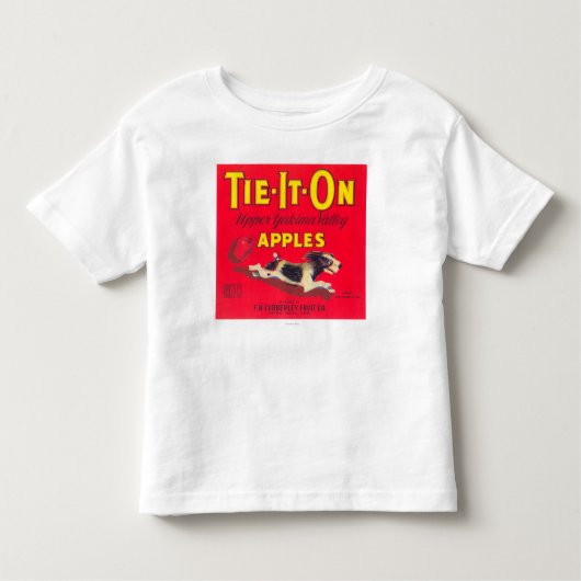 Appleのラベル(赤い) - Tieton、WAのそれを結んで下さい トドラーTシャツ (正面)