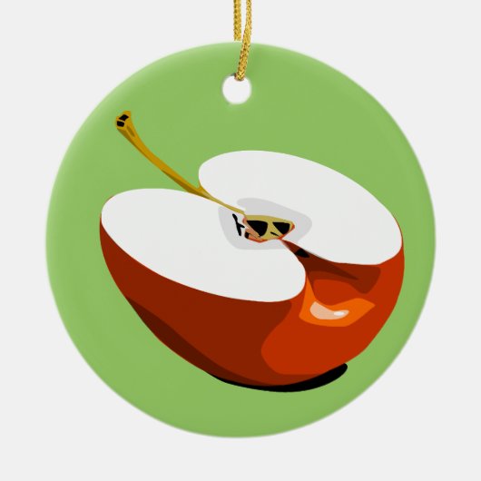 Appleの切れのオーナメント セラミックオーナメント (正面)