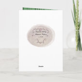 Appleの切れの星形五角形の誕生日の緑の格子縞 カード (裏面)