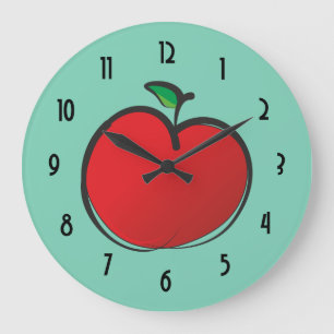 Appleの大きく赤いスケッチ ラージ壁時計