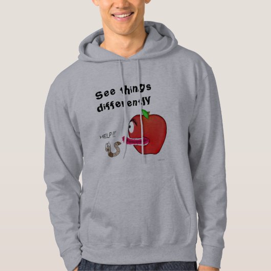 Appleの怒っているフード付きスウェットシャツ パーカ (正面)