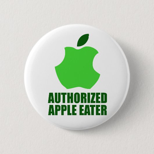 Appleの承認された食べる人 缶バッジ (正面)