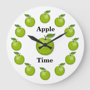 Appleの時間、おばあさんスミス ラージ壁時計