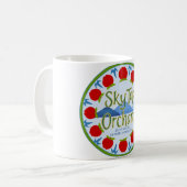 Appleの曼荼羅-青 コーヒーマグカップ (正面左)