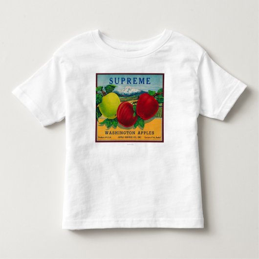 Appleの最高のラベル-ワシントン州 トドラーTシャツ (正面)