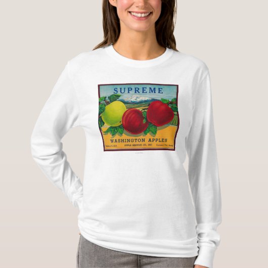 Appleの最高のラベル-ワシントン州 Tシャツ (正面)