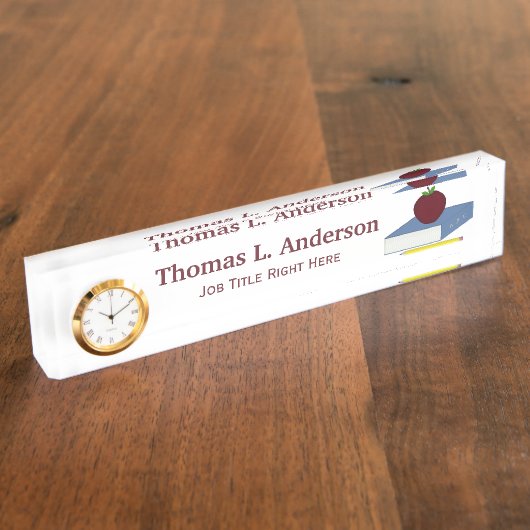 Appleの机用ネームプレート デスクネームプレート (側面)