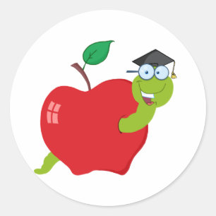 Appleの漫画の大学院みみず ラウンドシール