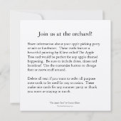 Appleの盗品のパーティーの販売の募金活動のおもしろいのカラフル 招待状 (裏面)