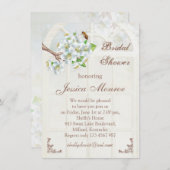 Appleの花および蜂のブライダルシャワー 招待状 (正面/裏面)