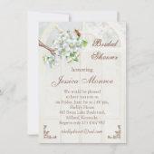 Appleの花および蜂のブライダルシャワー 招待状 (正面)