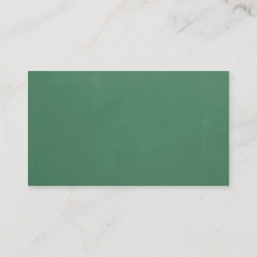 Appleの落書きの緑の黒板の代用教員 名刺 (裏面)