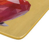 Appleの赤いデザインのガラスまな板 カッティングボード (角)