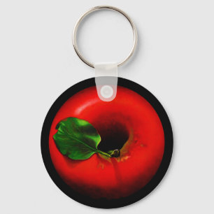 Appleの赤いデザイン キーホルダー