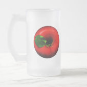 Appleの赤いデザイン フロストグラスビールジョッキ (左)