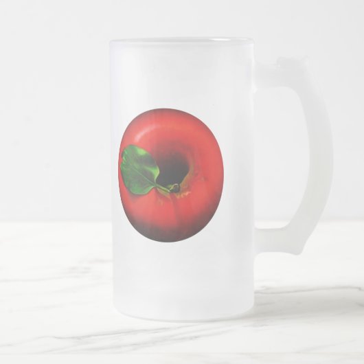Appleの赤いデザイン フロストグラスビールジョッキ (右)