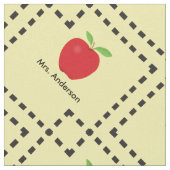 Appleの赤いパーソナライズな先生 ファブリック (クローズアップ)