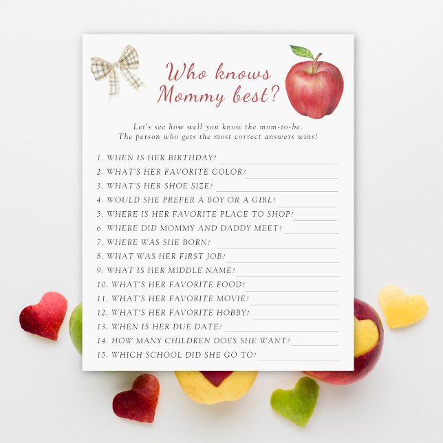 Appleの赤ちゃんシャワー誰がママのゲームを知っ最高のている (クリエイターアップロード済み)