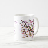 Appleの陽気な花はアクリルの絵画咲きます コーヒーマグカップ (正面右)