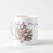 Appleの陽気な花はアクリルの絵画咲きます コーヒーマグカップ (正面左)