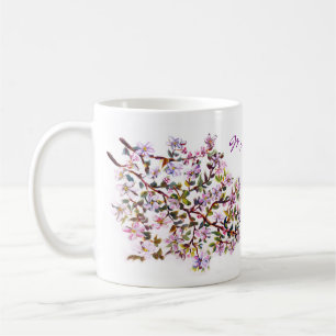Appleの陽気な花はアクリルの絵画咲きます コーヒーマグカップ