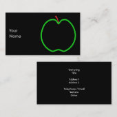 Appleの黒く、赤いおよび緑の設計 名刺 (正面/裏面)