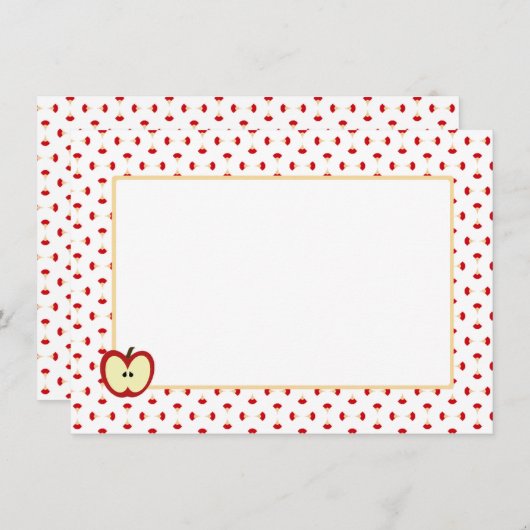 Appleは個人的な文房具の芯を取ります ノートカード (正面/裏面)