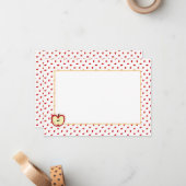 Appleは個人的な文房具の芯を取ります ノートカード (正面/裏面インサイチュ)