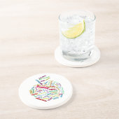 Appleは加えますAppleの葉の先生の名前をカスタマイズ コースター (側面)