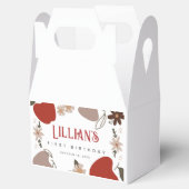 Appleをテーマにした誕生日またはベビーシャワー フェイバーボックス (オープン)