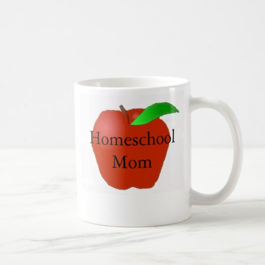 Appleを持つHomeschoolのお母さん コーヒーマグカップ (右)