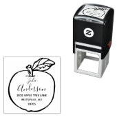 Appleアウトラインの自動手書き差出人住所スタンプ セルフインキングスタンプ (インサイチュ)