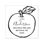 Appleアウトラインの自動手書き差出人住所スタンプ セルフインキングスタンプ (デザイン)