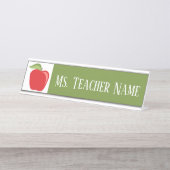 Appleカスタムとの先生モダン名 デスクネームプレート (正面)