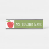 Appleカスタムとの先生モダン名 デスクネームプレート (正面)