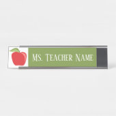 Appleカスタムとの先生モダン名 デスクネームプレート (正面)