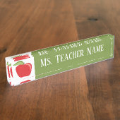 Appleカスタムとの先生モダン名 デスクネームプレート (側面)