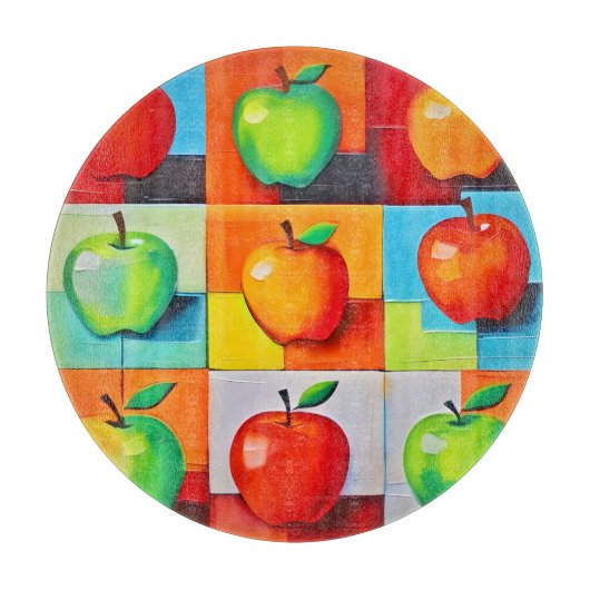 Appleグカラフルリッド カッティングボード (正面)