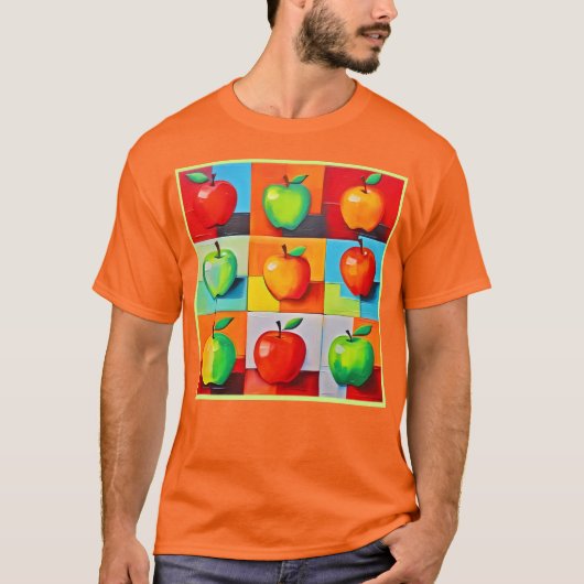 Appleグカラフルリッド Tシャツ (正面)