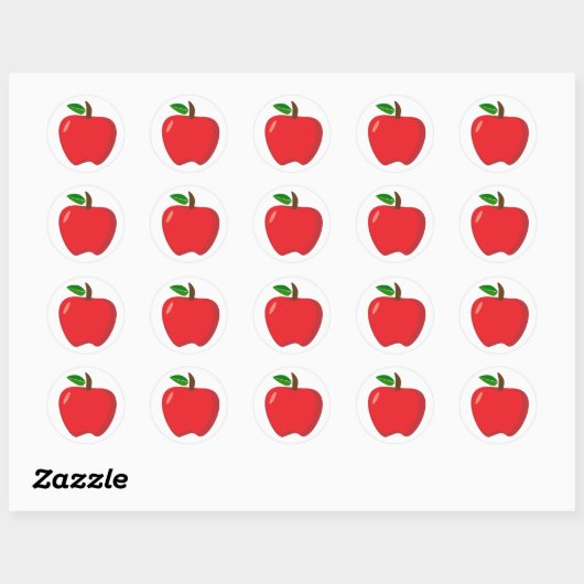 Appleスタンプ ラウンドシール (シート)