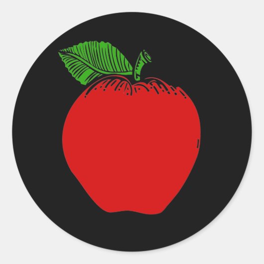 Appleステッカー ラウンドシール (正面)