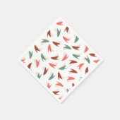 Appleスライス鮮やかフルーツパターンII スタンダードカクテルナプキン (角)