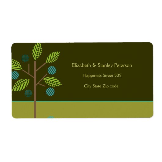 Appleツリー秋の結婚式カスタムラベル ラベル (正面)