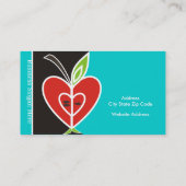 Appleハート先生の名刺ターコイズ 名刺 (裏面)