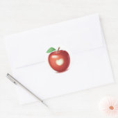 Appleハート ラウンドシール (封筒)